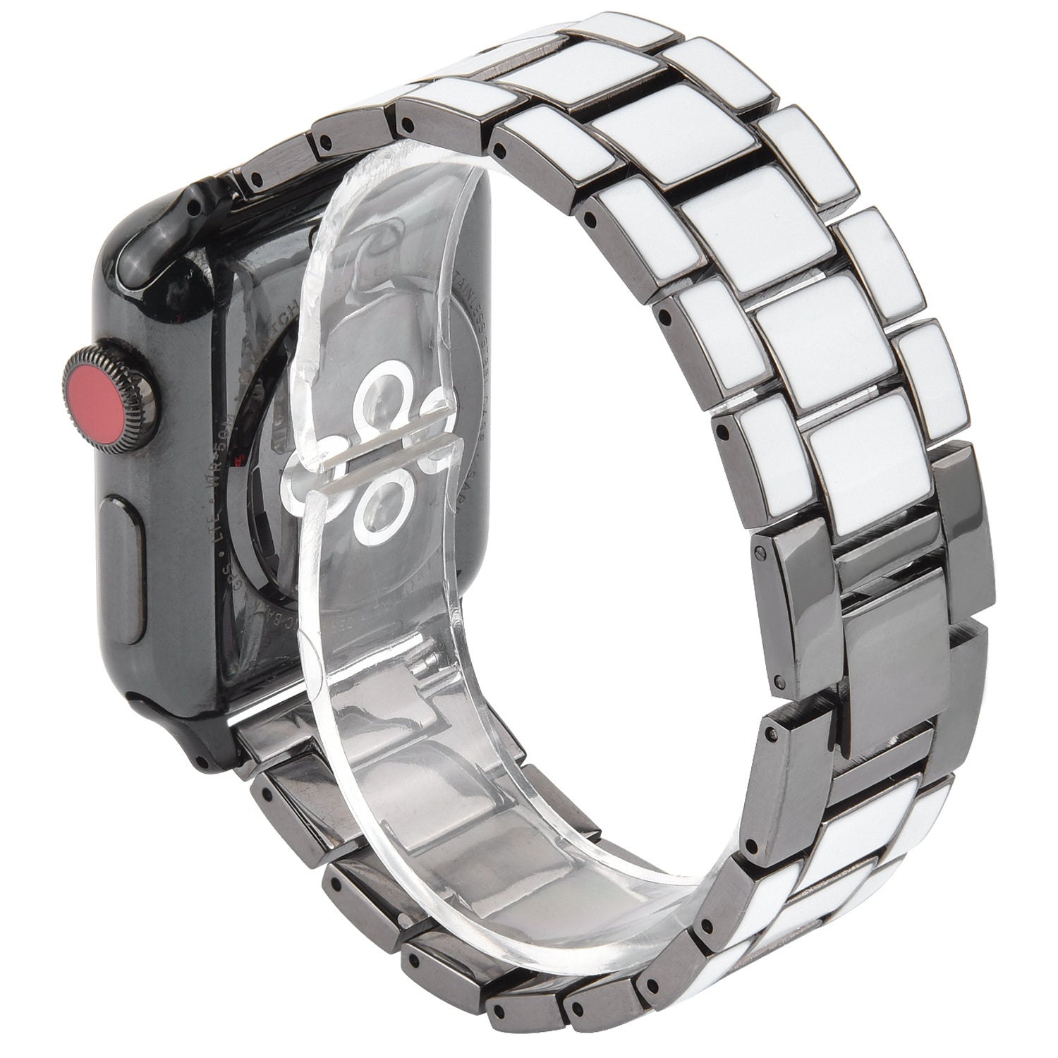 3 Beads Metal Smart Watch Band Epoxy Wrist Strap Replacement for Apple Watch Series 9 8 7 41mm 6 5 4 SE (2023) SE(2022) SE 40mm 3 2 1 38mm 3 Beads Metal Smart Watch Band Epoxy Wrist Strap Replacement for Apple Watch Series 9 8 7 41mm 6 5 4 SE (2023) SE(2022) SE 40mm 3 2 1 38mm